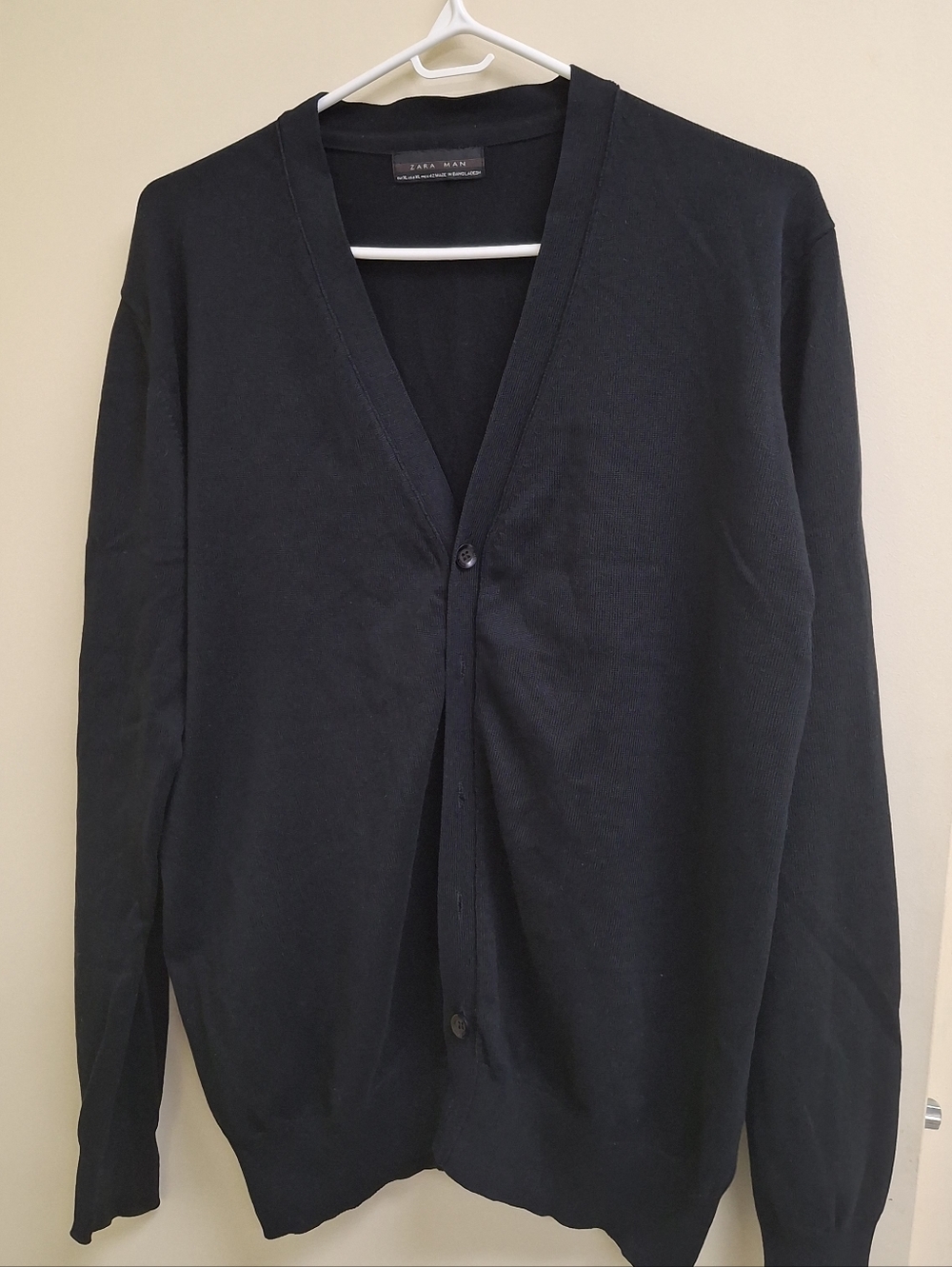 Zara Black V-Neck Button Cardigan